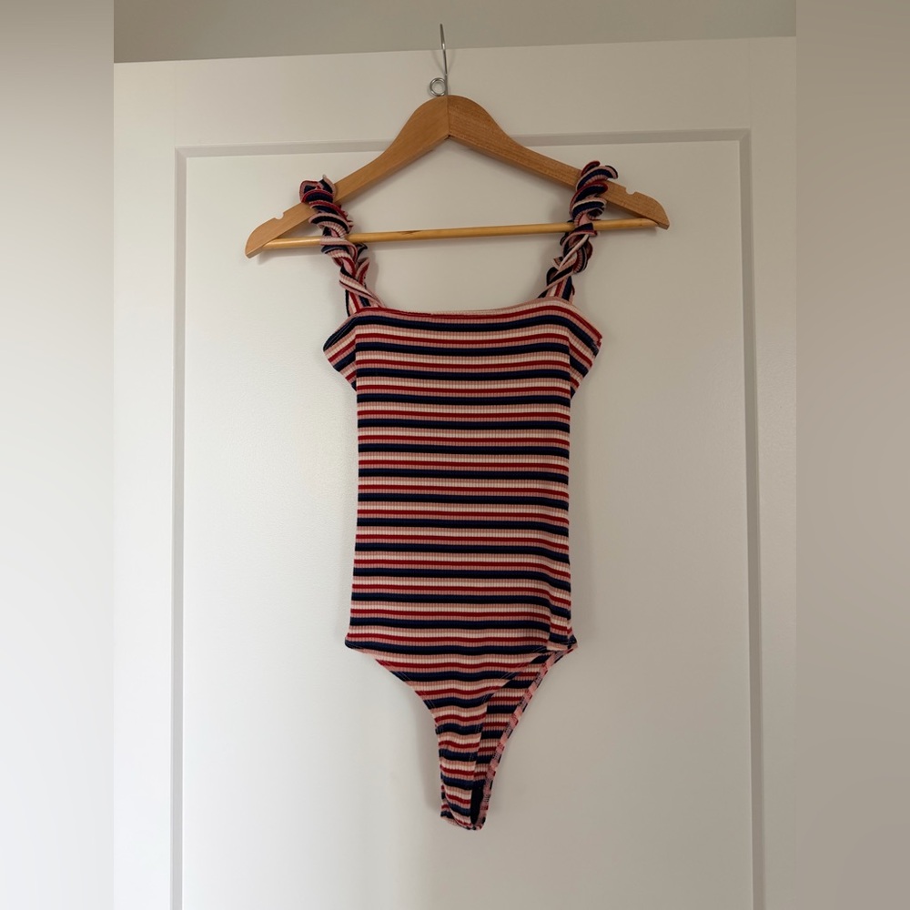 Striped Ribbed Bodysuit - Picture 3 of 7